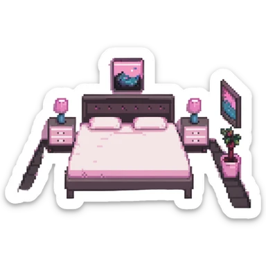 pink aesthetic bedroom sticker