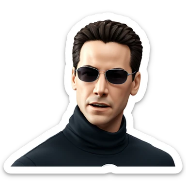 cool dude in sunglasses sticker