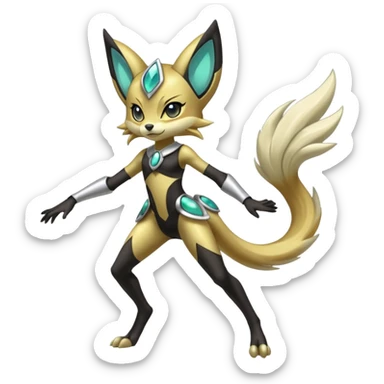 Shiny Furry Anthro Meloetta-Protogen-Primagen-Pokémon-Fakémon-creature sticker