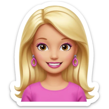 barbie girl different color sticker