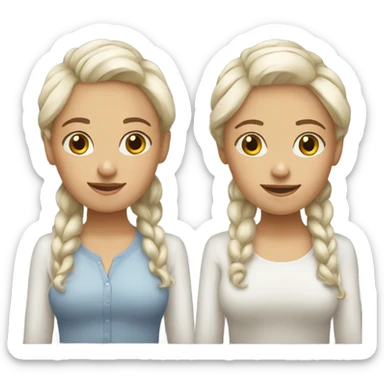 White twin 30 years old women sticker