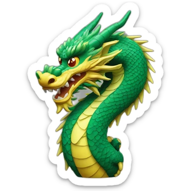 Only the profile of a Chinese dragon facing sideways sticker