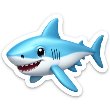 Cute little baby shark named Jeff sticker