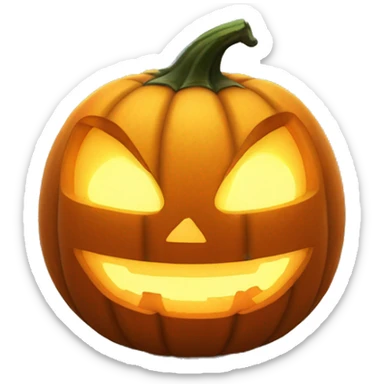 Cool glowing Jack-o-lantern sticker
