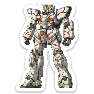 Full-height Gundam RX-0 Unicorn sticker