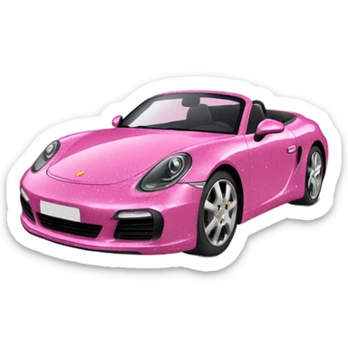 Pink glitter porsh  sticker