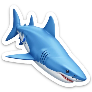 Shark with Nike shoes that are blue  sticker