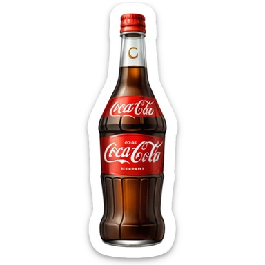 Botella cortada que contenga dentro fernet con coca cola sticker