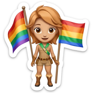 Bambi lesbian flag sticker