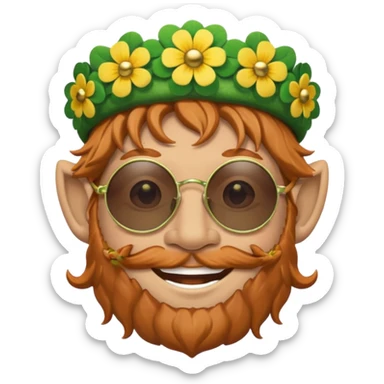 hippy leprechaun  sticker