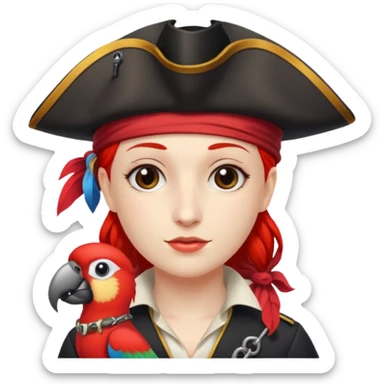 Stranger things pirate and parrot sticker