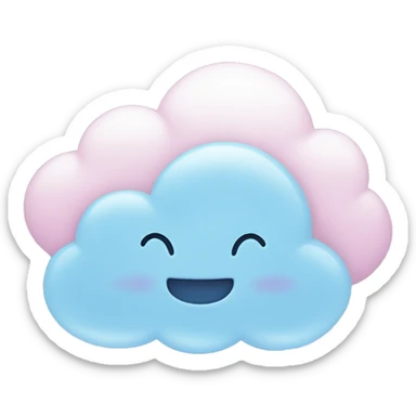 pastel blue cloud sticker