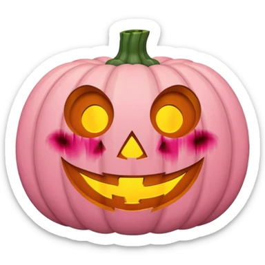 Halloween pumpkin pastel pink sticker
