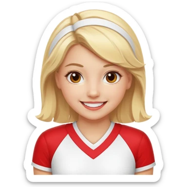create an emoji of a cheerleader sticker