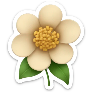 Beige flower sticker