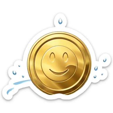 Coin in Water sticker