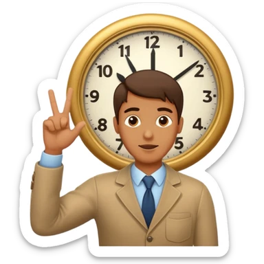 Guy saying clock it with his fingers in pinching position  sticker