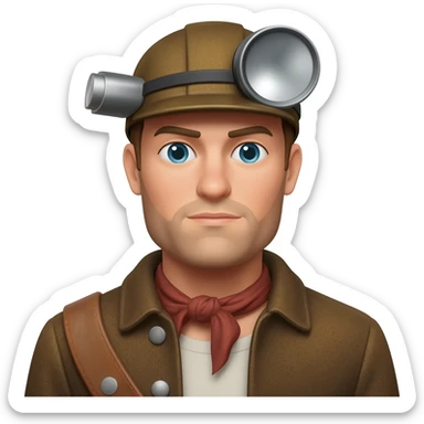 Gold rush miner sticker