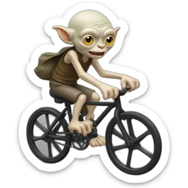 gollum biking sticker