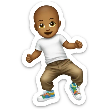 A baby break dancing sticker