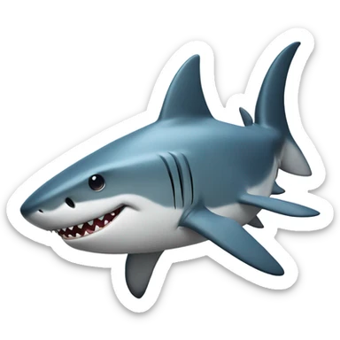 Shark with a top hat sticker