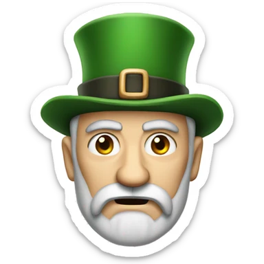irish angry man old with beard and hat sticker