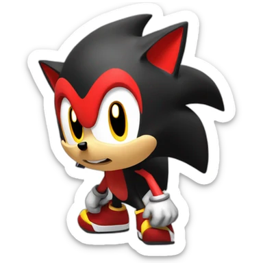 Shadow the Hedgehog 3d sticker