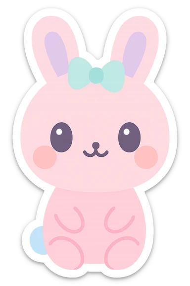 cute rabbit, kawaii style sticker