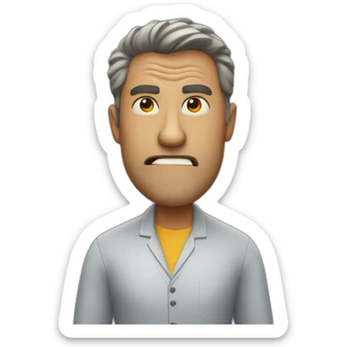 Angry teacher without students on a Friday evening sticker