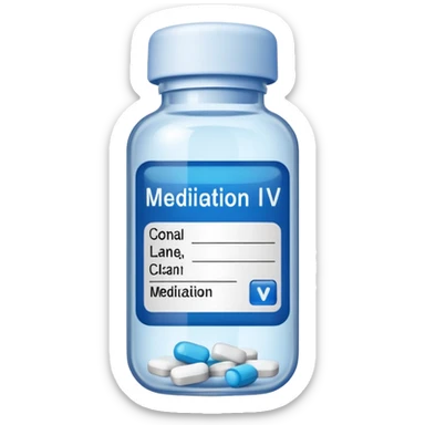 Medication iv label sticker