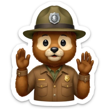 Smokey the bear sticker
