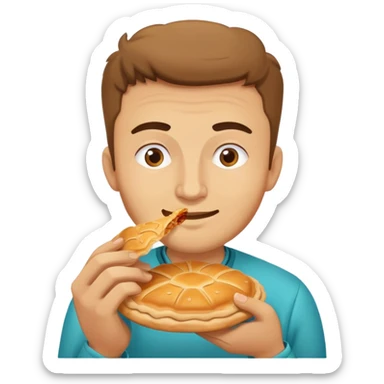 Tatar guy eats cheburek sticker