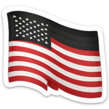 flag of 3 horizontal stripes, black at the top, white in the center and red at the bottom  sticker