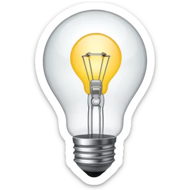 light bulb with small network nodes around sticker