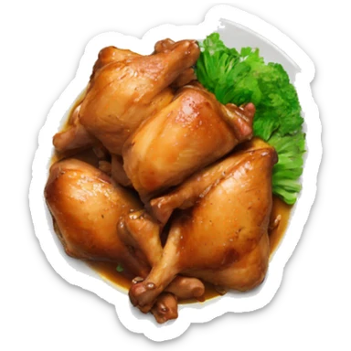 plate of chicken adobo sticker