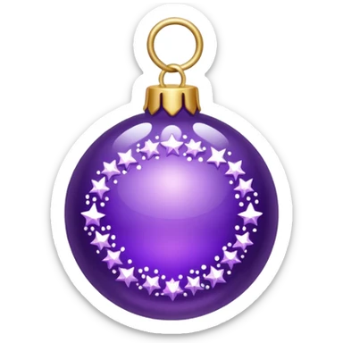 purple holiday sticker
