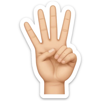 Peace sign with thumb sticking out sticker