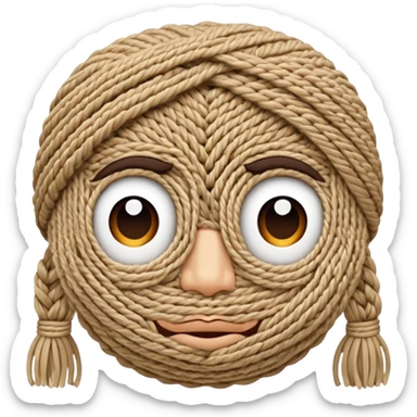 full face look like knitted sticker