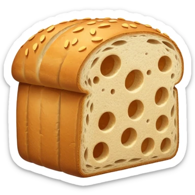 sliced loaf without face  sticker