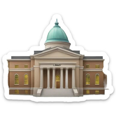 library building sticker