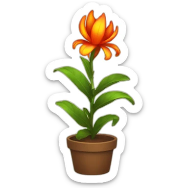 Fire-flowers sticker