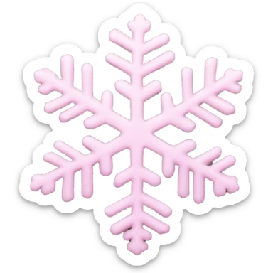 pastel pink snowflake  sticker