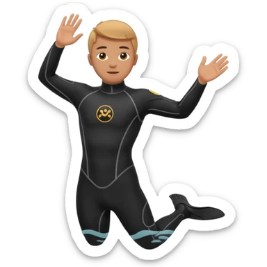 diver wetsuit only wetsuit sticker