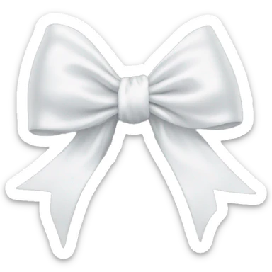 white satin bow sticker