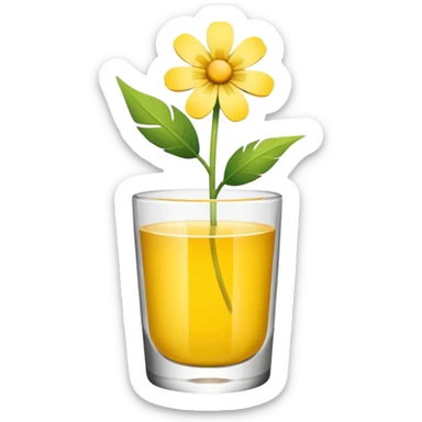 bitte ein bild von einem eistee mit papageiblumengeschmack sticker