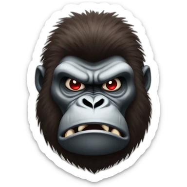 Angry Gorilla Red Angry face sticker