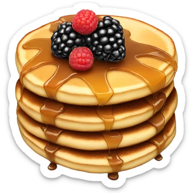 Black Blackberry pancakes  sticker