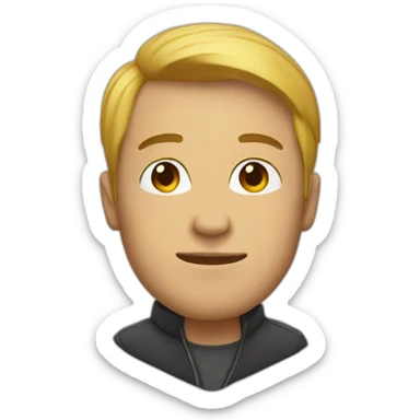 Persona señalando  sticker