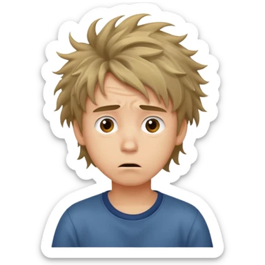Confused boy sticker
