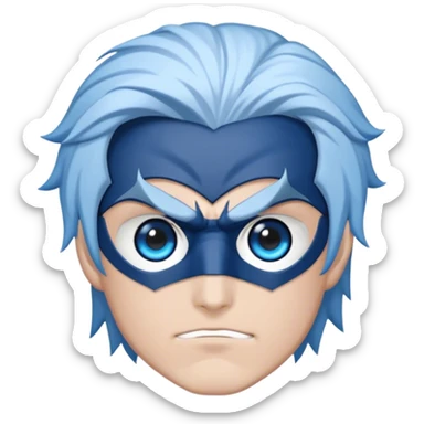 satoru gojo en batman cheveux blanc et yeux bleu sticker